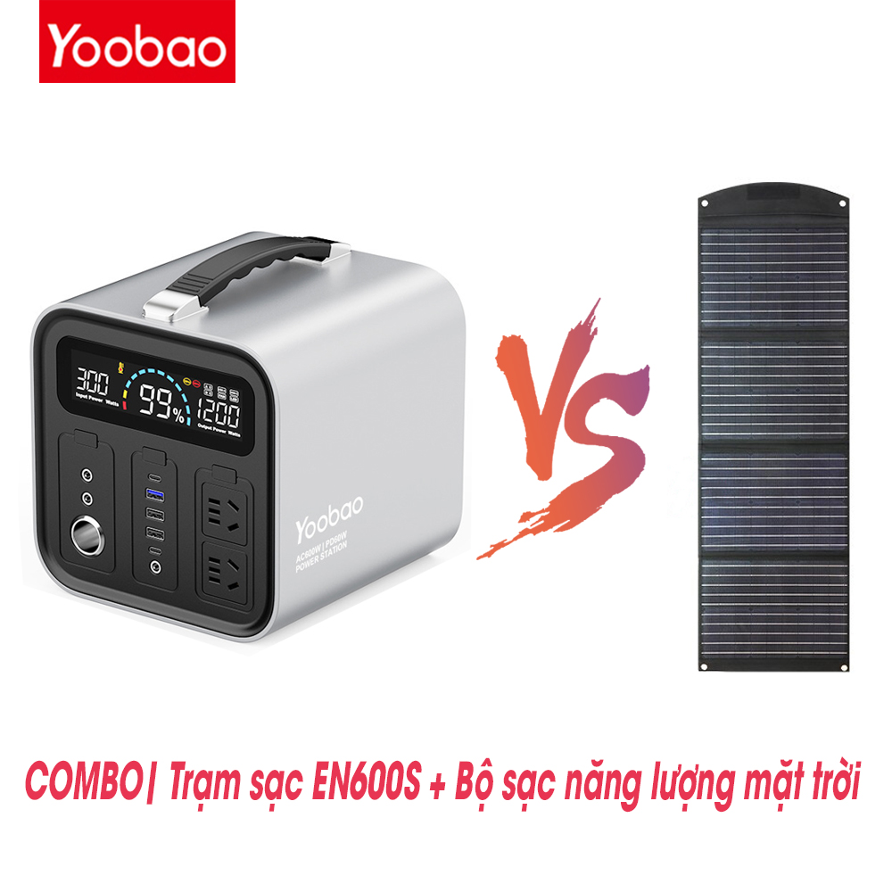 Trạm Sạc Dự Phòng Khẩn Cấp Yoobao EN600S Dung Lượng Lớn 148800mAh/ 600W/ Sạc Nhanh PD 60W Tích Hợp Đèn Pin Có Thể Mang Đi Dã Ngoại Ngoài Trời Và Sạc Nhiều Thiết Bị-Hàng Chính Hãng