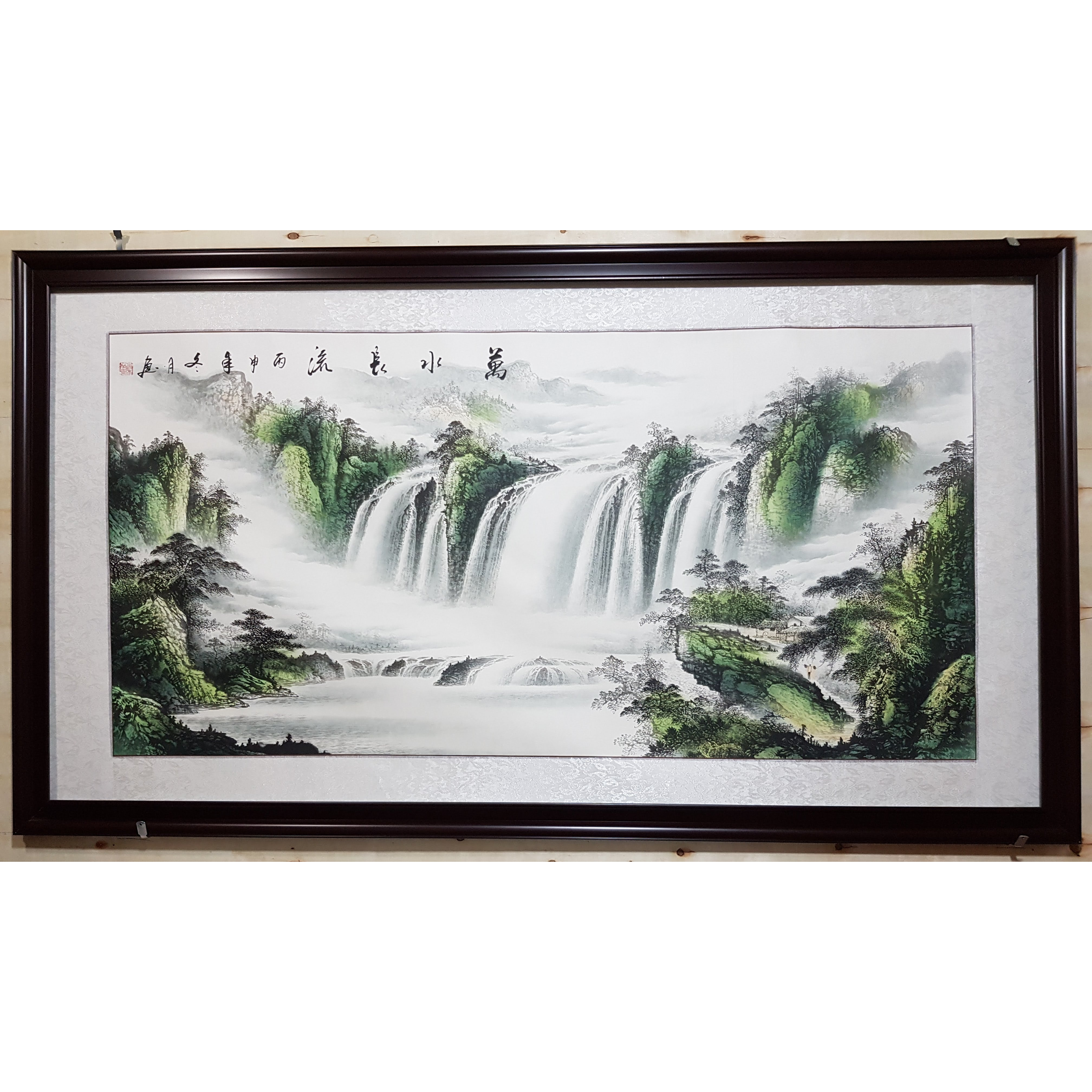 Tranh giấy xuyến - Đón Vận May đến nhà ( tranh treo phòng khách)-TM71-4