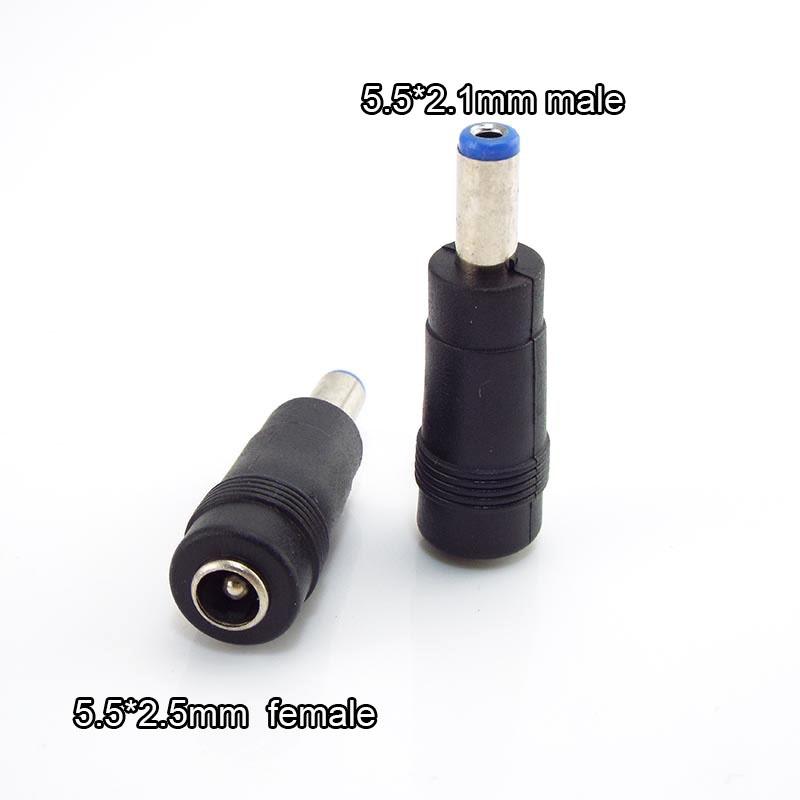 Đầu Chuyển Đổi Nguồn DC Sang Đầu Đực 5.5X2.5mm Sang 5.5*2.1mm Cho Máy Tính Bảng