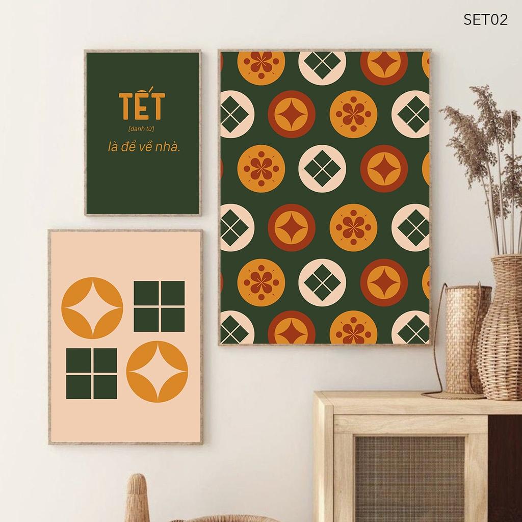 Tranh canvas trang trí Tết