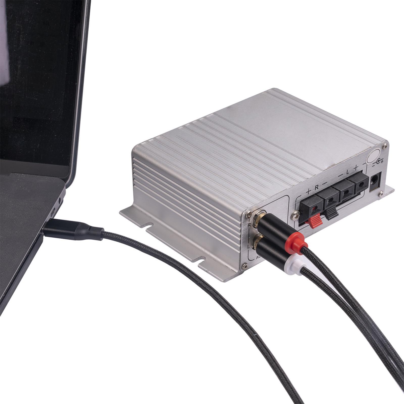 Type C to Dual Cable Audio for Audio Equipment Phones Recorders 1M