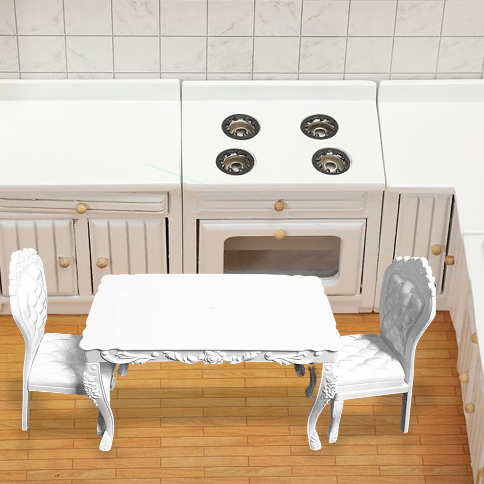 1/12 Dollhouse Miniature Furniture Set DIY Scene Model Miniature Dollhouse Decoration Accessories Desk Model for Kitchen Decor Ornament