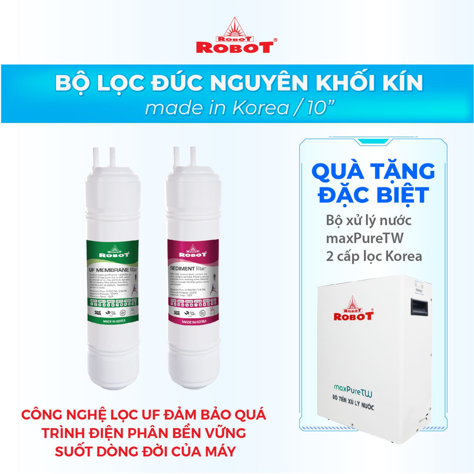 Máy Lọc Nước Điện Giải Ion Kiềm ROBOT Nóng Thông Minh IonSmart 1112 - Tạo 12 Loại Nước - Hàng Chính Hãng