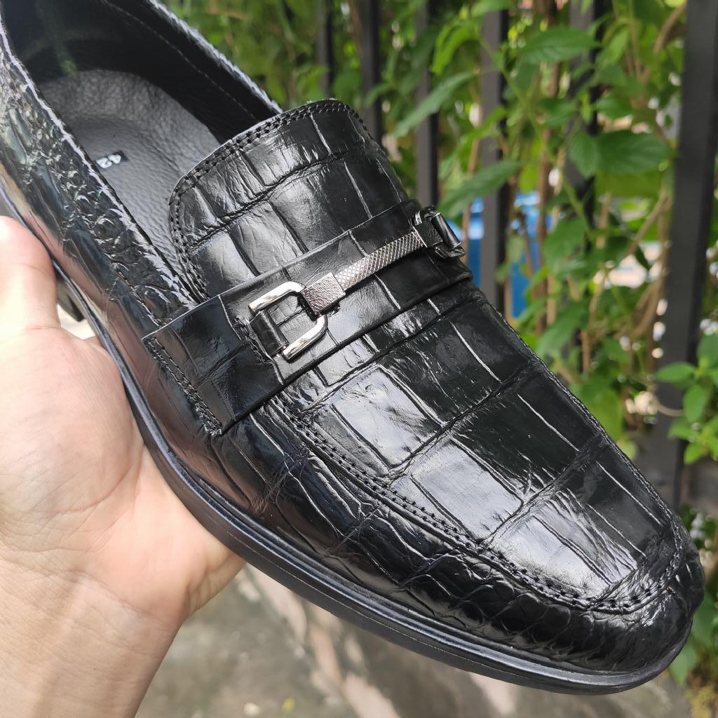 Giày Lười Nam DA BỤNG CÁ SẤU ĐẸP CAO CẤP GL100D