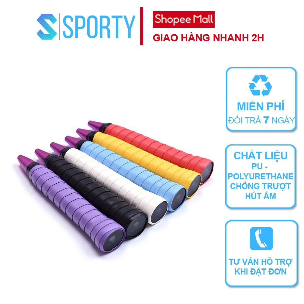 Quấn vợt cầu lông 8 màu SPORTY, Hộp 30 cái quấn cán vợt cầu lông chống trơn trượt và thoáng khi chất liệu PU-Polyurethan