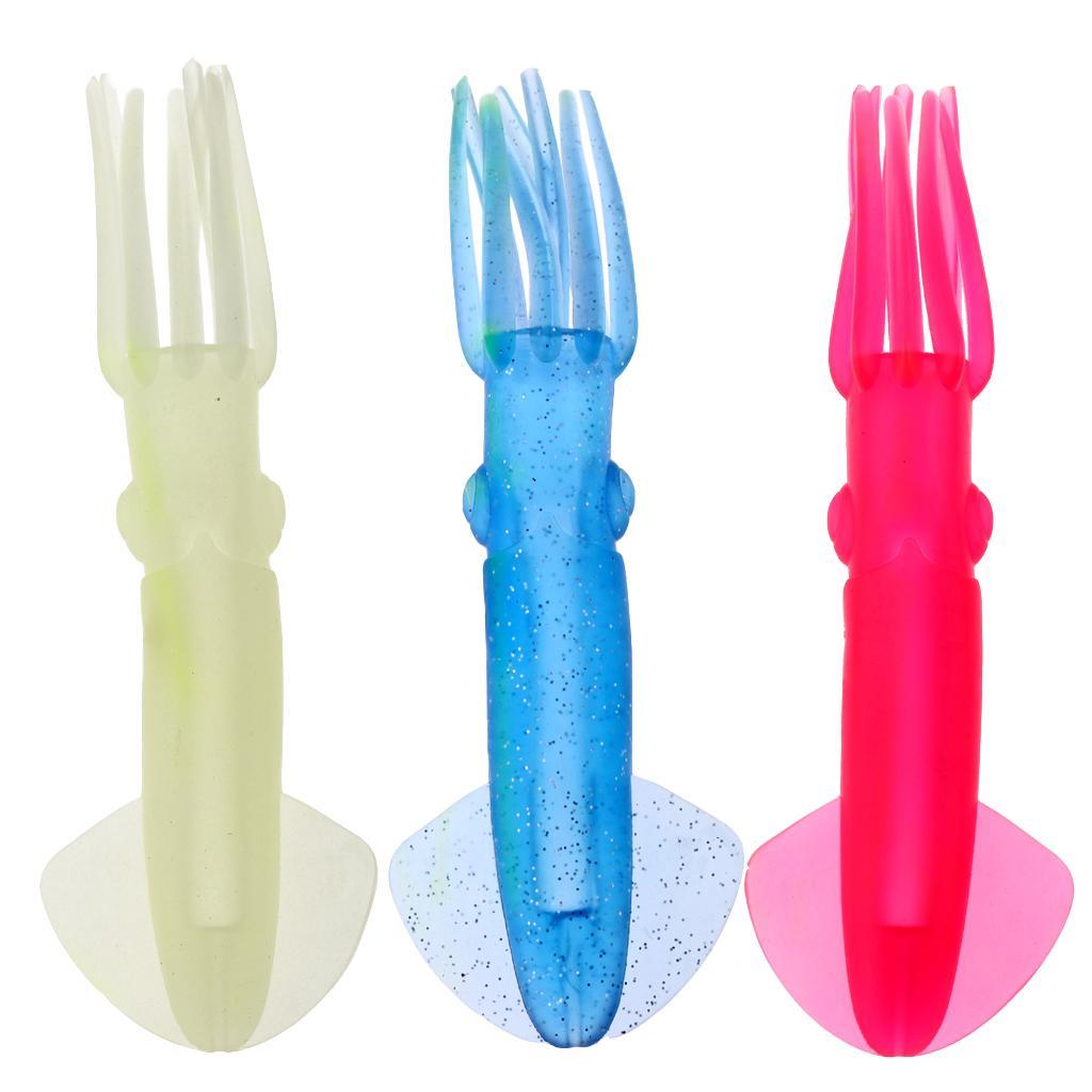 4Pcs Soft Squid Skirt Fishing Lures Baits Trolling Octopus Hoochies 22cm/70g