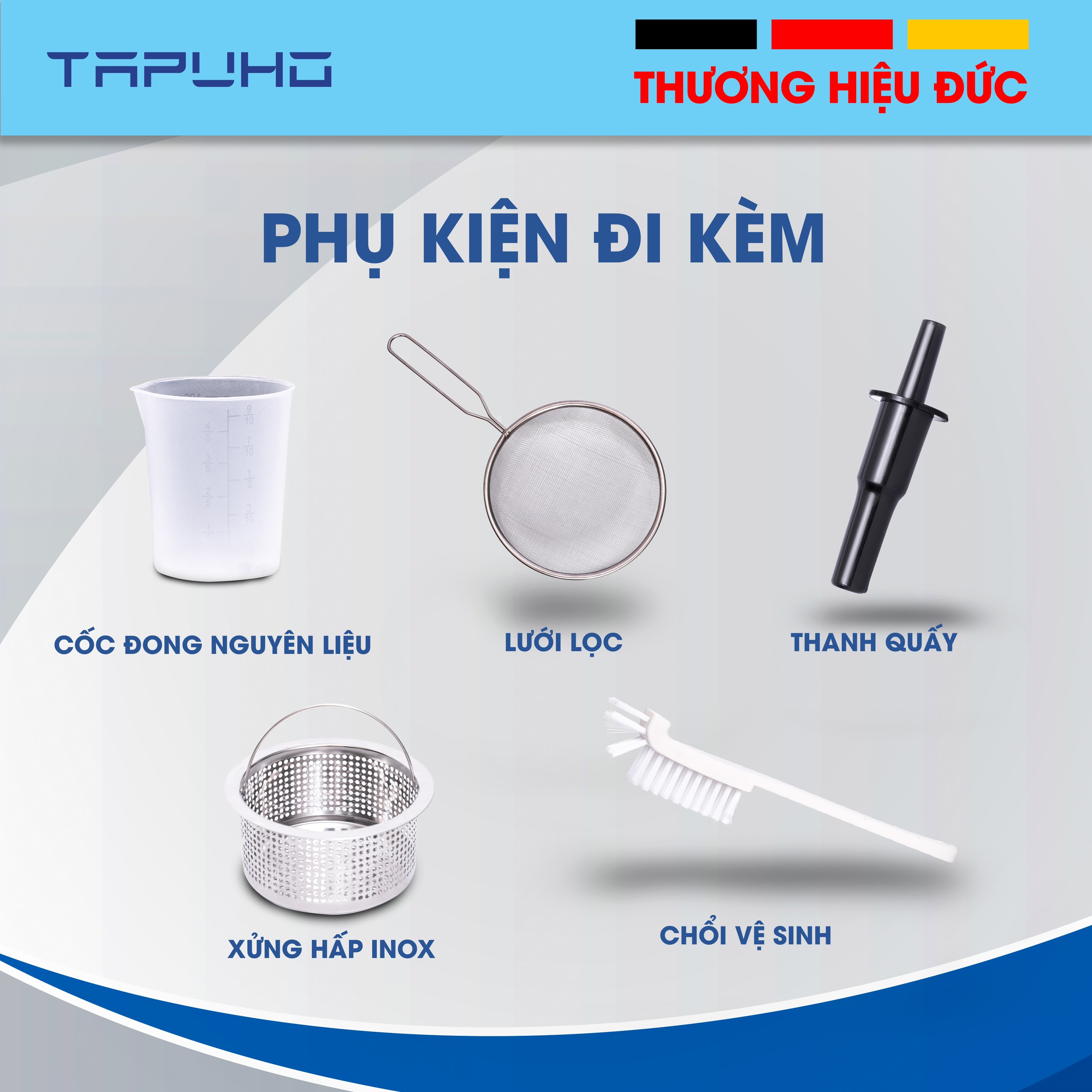 Máy làm sữa hạt, xay sinh tố TAPUHO T01 - Thương hiệu Đức (hàng chính hãng)