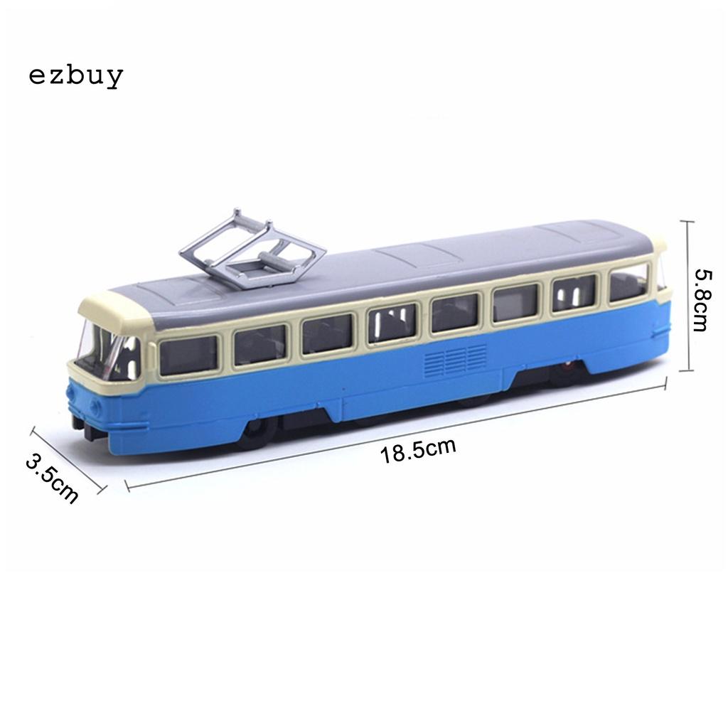 Light Effects Simulation Tram Model Alloy Trolley Bus Simulation Model Detailed for Children