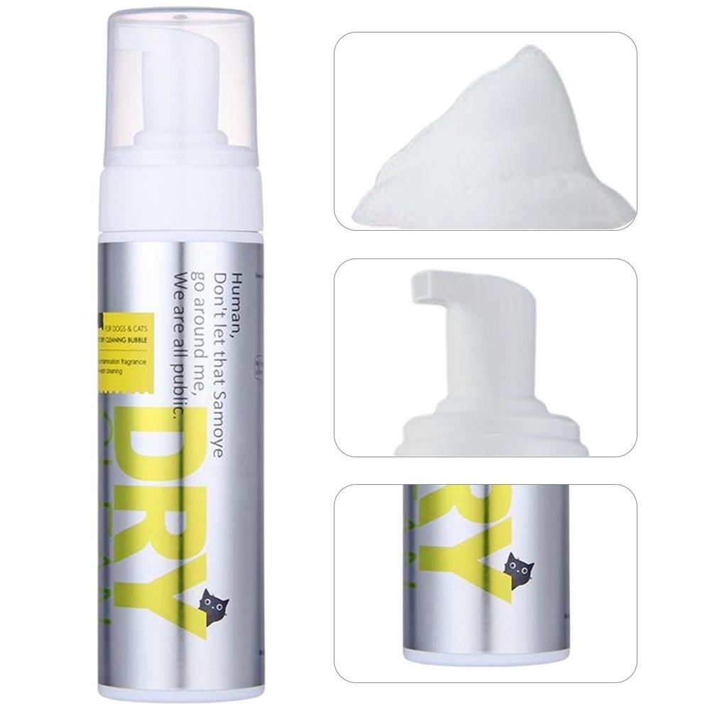 Dầu Gội Khô DRYCLEAN️ Chó Mèo Pet Dry Shampoo, Dog Dry Shampoo Safe & Healthy 200ML