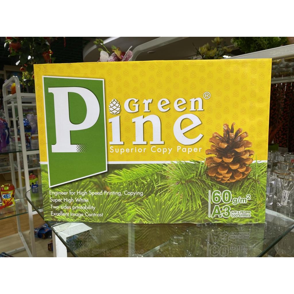 Giấy in, giấy photo Green Pine A3 ĐL 60gsm - 65gsm - 70gsm ( 500 tờ/1 ram ) - Giấy In Văn Phòng - 70gsm