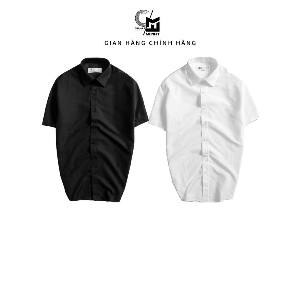 Áo sơ mi nam tay ngắn MRC 024 chất vải Kate cao cấp mềm mịn thoáng mát chuẩn form tôn dáng - MENFIT