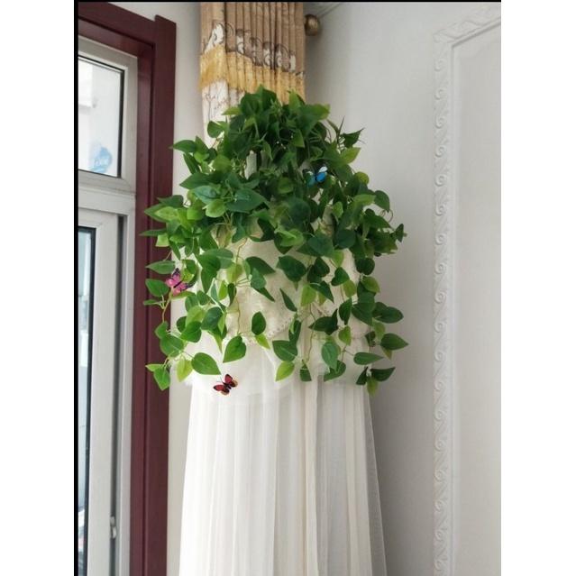 Giỏ lá thường xuân giả loại cao cấp treo tường trang trí tiểu cảnh, ban công xanh mát Flowermini GL-01