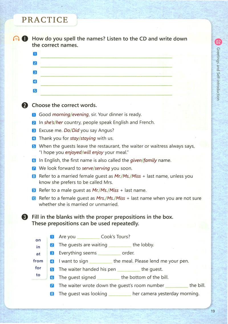 Sách English For Tourism And Restaurants - Book 1 (Kèm file MP3)