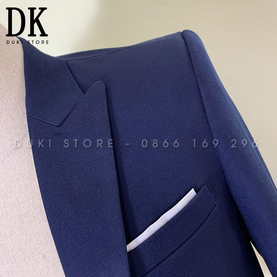 Bộ vest nam màu xanh than đẹp - DUKI STORE