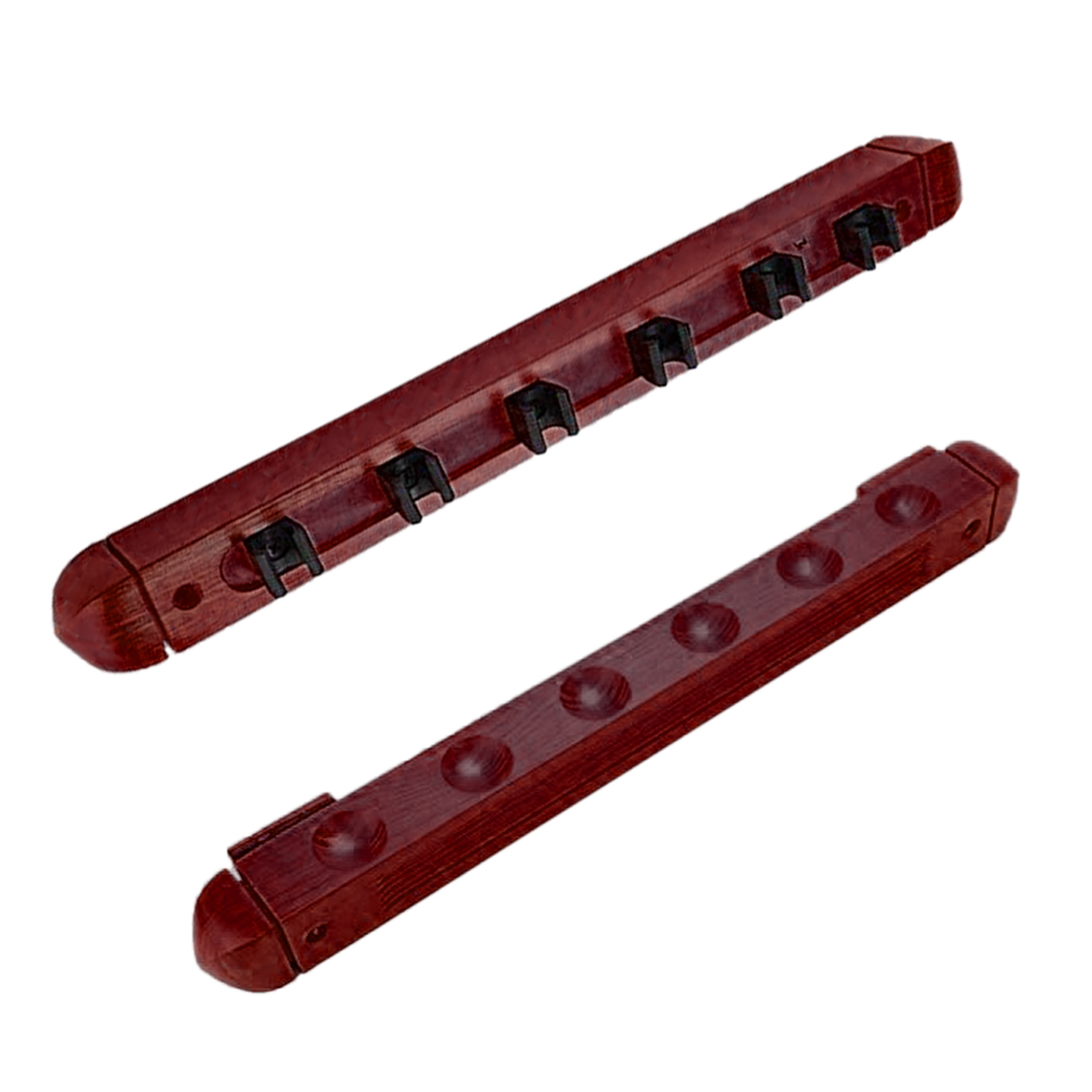 Giá đỡ bi-a bằng gỗ cứng treo tường với 6 lỗ
