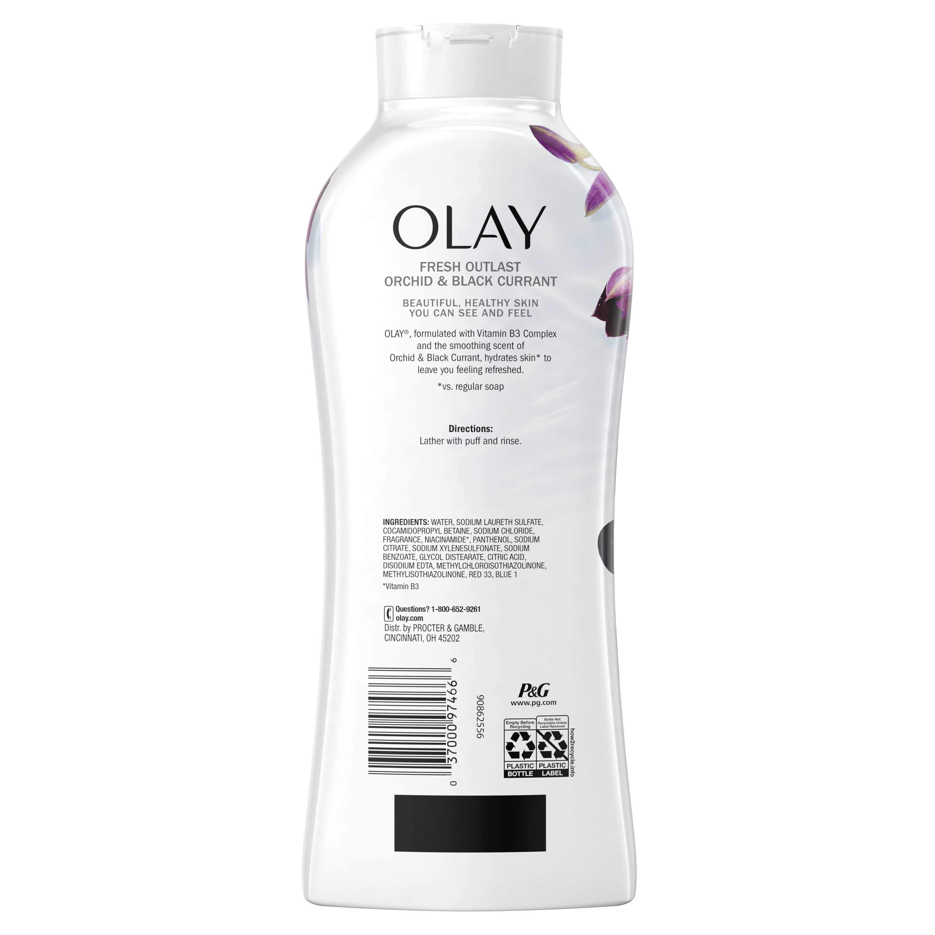 Sữa Tắm Dưỡng Ẩm Olay Fresh Outlast Soothing Orchid Black Currant Body Wash 650ml