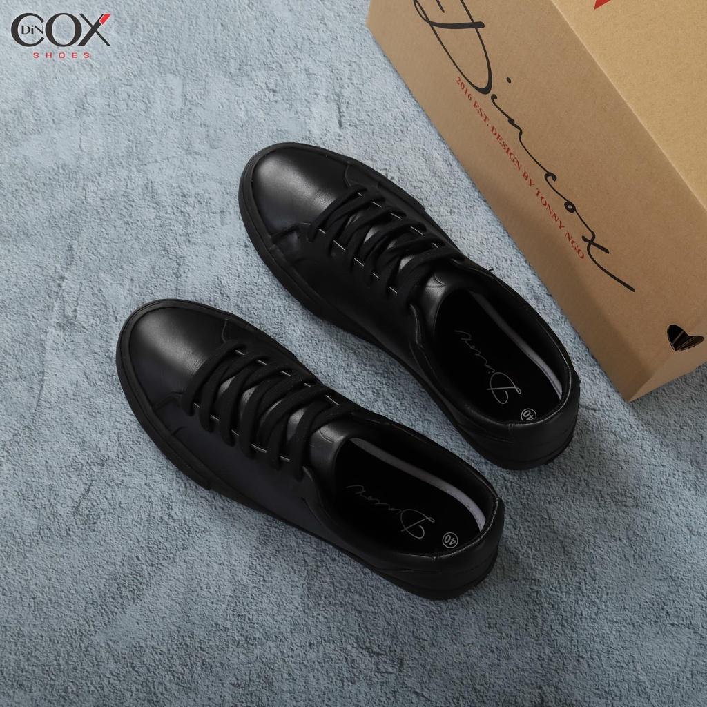 Giày Sneaker Da Unisex DINCOX D20 Năng Động Cá Tính Black