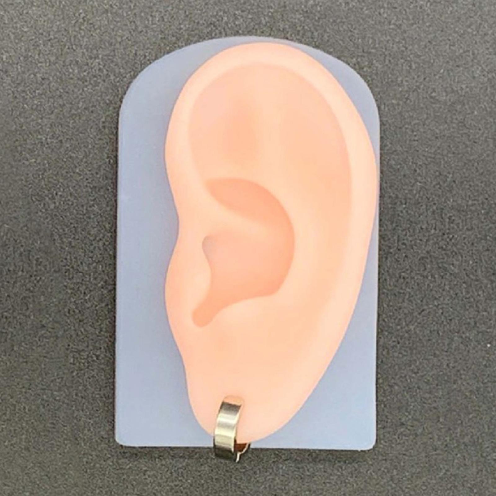 2Pcs Human Body Part Model Flexible Mold for Piercing Exercises Ears