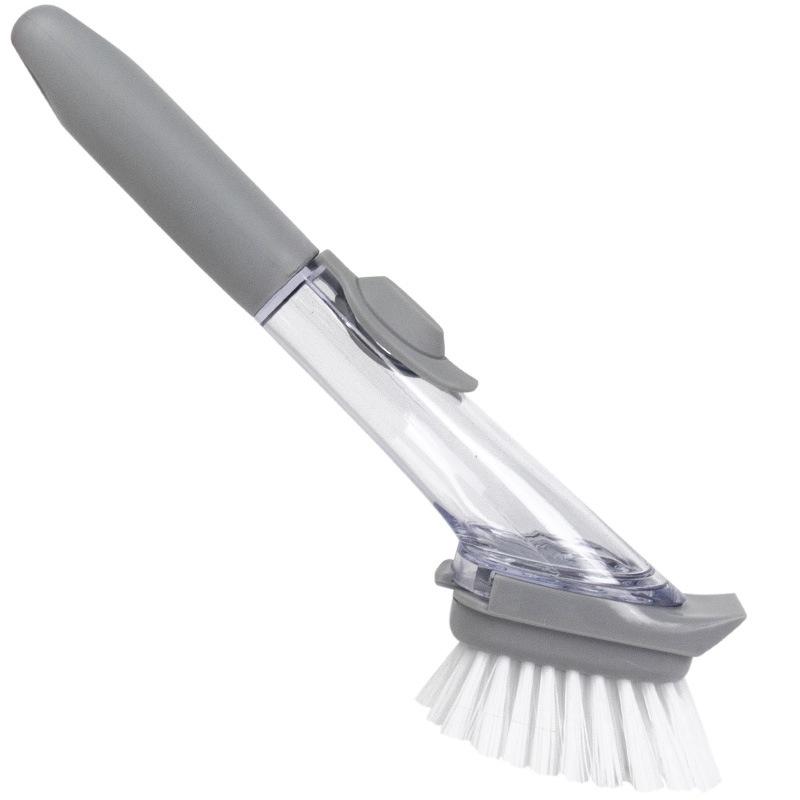 Chổi cọ rửa nồi cán dài bơm xà phòng tự động bàn chải nhà bếp cọ rửa xong chảo chống dính babo