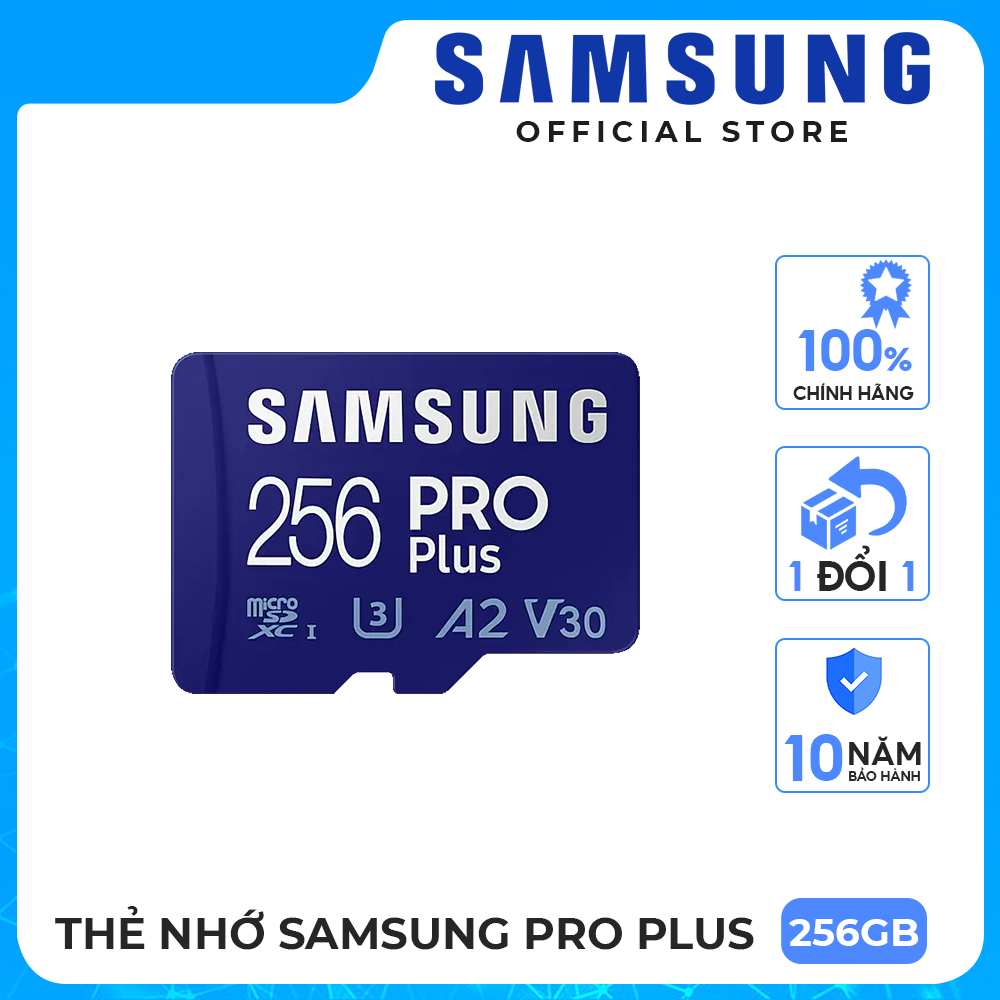 Thẻ nhớ MicroSD Samsung PRO Plus 128GB | 256GB | 512GB Hàng Chính Hãng