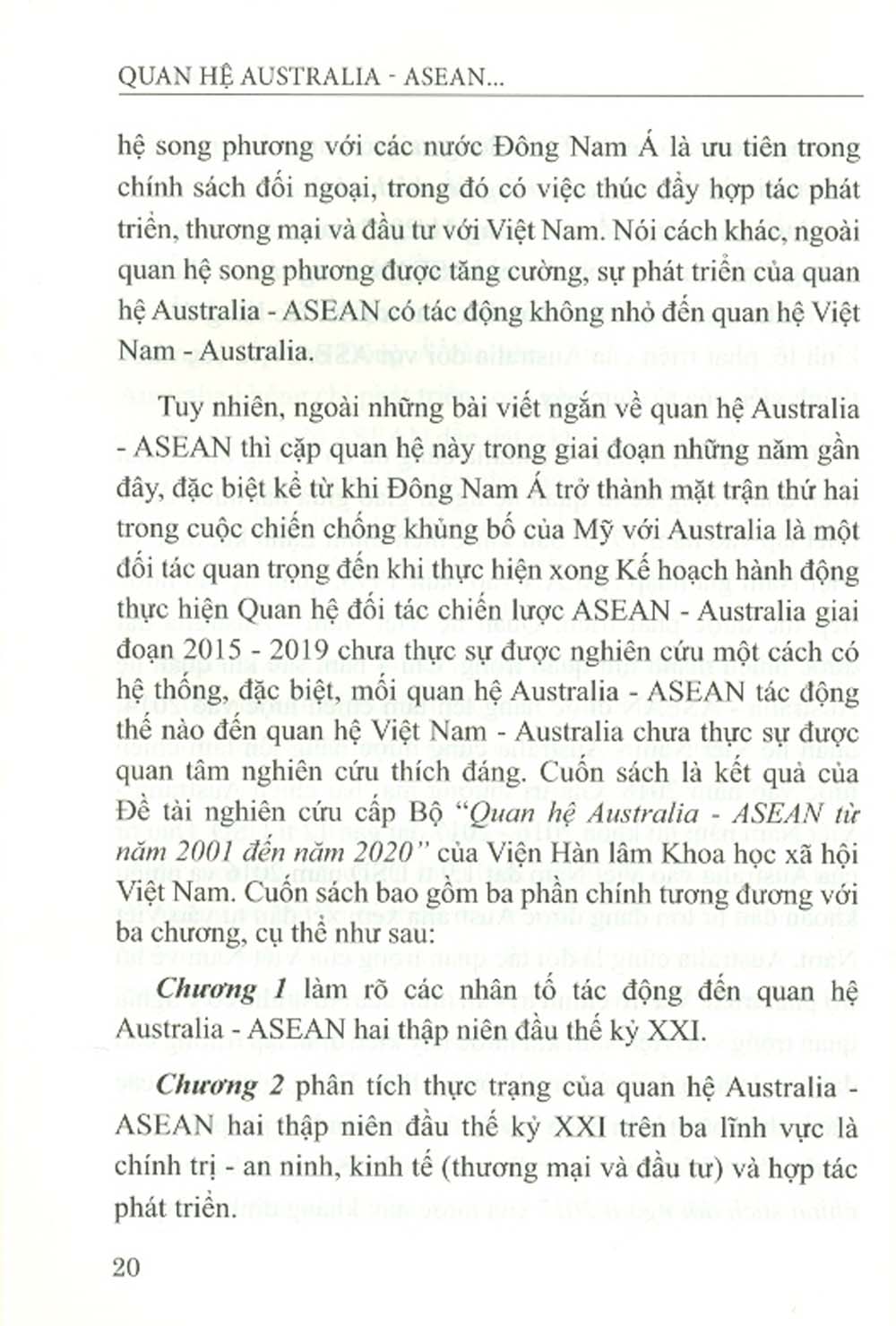 Quan Hệ Australia - Asean - Hai Thập Niên Đầu Thế Kỷ XXI