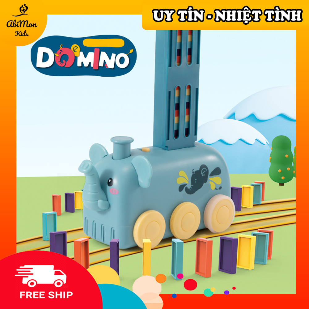 Đồ Chơi Domino Xe Con Voi Thả Khối Tự Động Cho Bé || Đồ chơi Gỗ - Giáo dục - An toàn - Thông minh