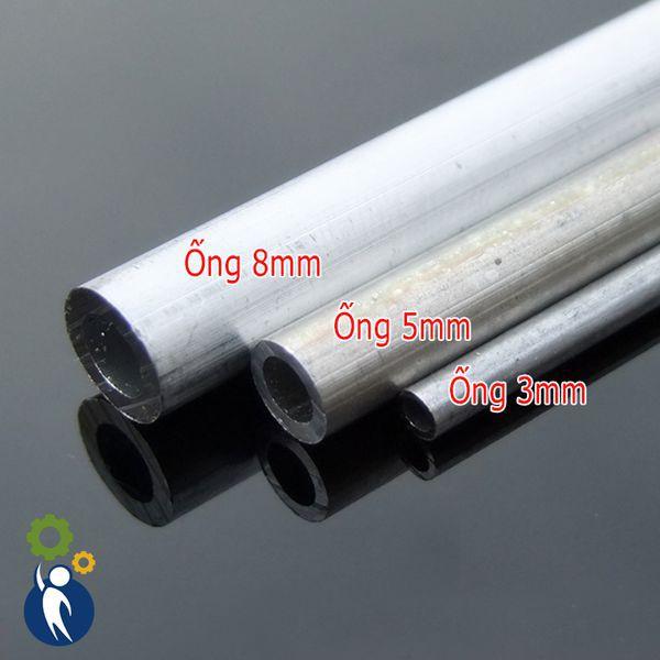 Ống Nhôm 3mm Lỗ 2mm Dài 20cm