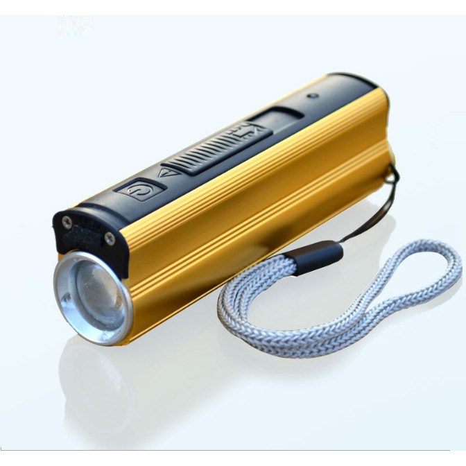 Đèn pin mini siêu sáng kiêm bật lửa sạc USB đa năng bỏ túi đi dã ngoại, đi phượt cao cấp (Tặng móc khóa tô vít 3in1 cao cấp)