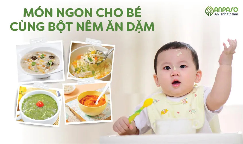 Bột Nêm Ăn Dặm Anpaso 60g - Vị Nấm Hương, Thực Phẩm Bổ Sung Dinh Dưỡng Cho Bé Ăn Dặm Cho Cả Gia Đình, Người Bị Bệnh Tim Mạch, Ăn Kiêng, Ăn Chay
