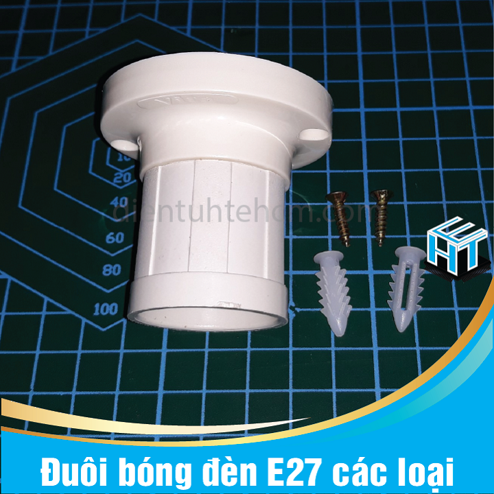 Đuôi bóng đèn E27 các loại - Đuôi thằng E27 - Set 2 cái