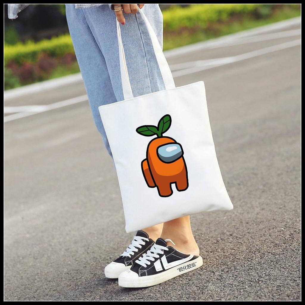 TÚI TOTE VUÔNG VẢI CANVAS ĐEO VAI AMONGS US