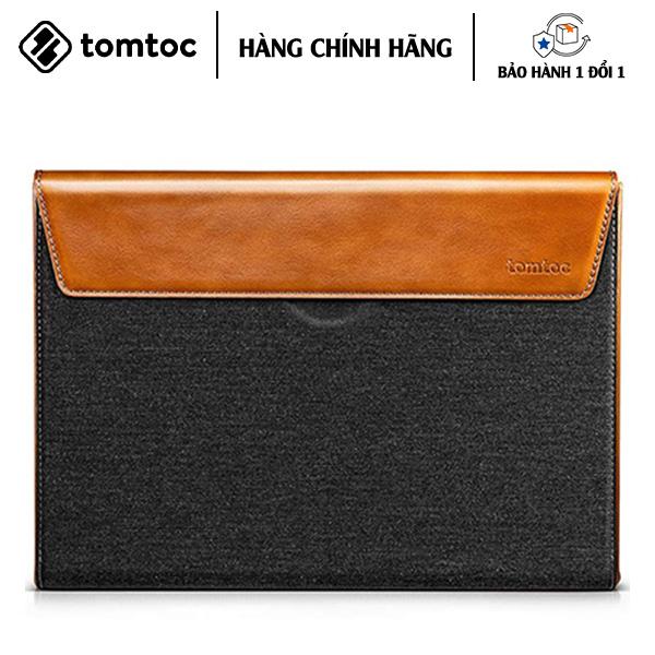 TÚI CHỐNG SỐC TOMTOC PREMIUM LEATHER CHO MACB PRO 15&quot; 16″ NEW GRAY bền và không dễ bị biến dạng - HÀNG CHÍNH HÃNG