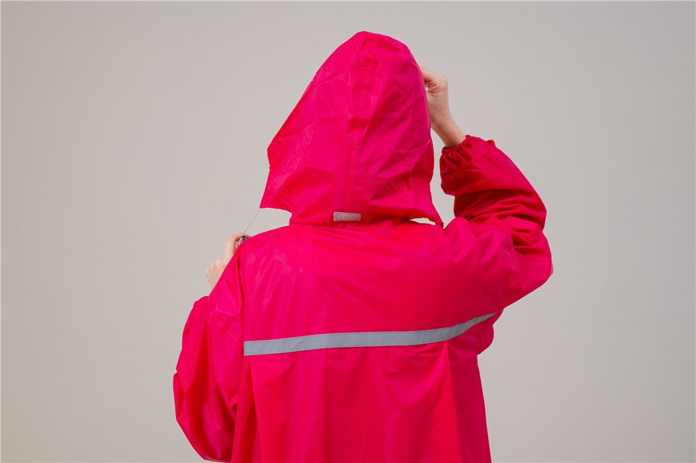 Áo mưa măng tô nam nữ dáng xuông vải mưa phủ PU 1 lớp nhẹ chống thấm tốt, mũ tháo rời