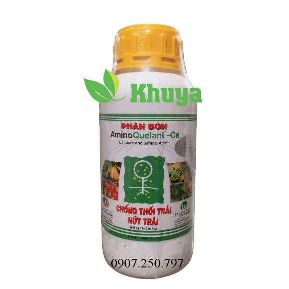 Phân bón Growmore AminoQuelant Ca chai 500ml Chống thối và Nứt trái