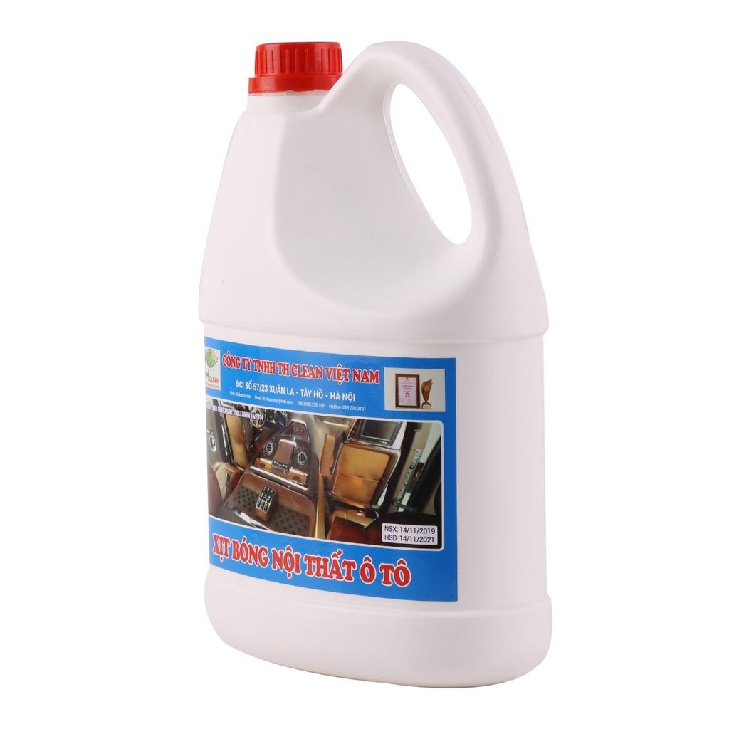 Chai xịt bóng - dưỡng nội thất ô tô TH CLEAN VIET NAM can 4.5 lít