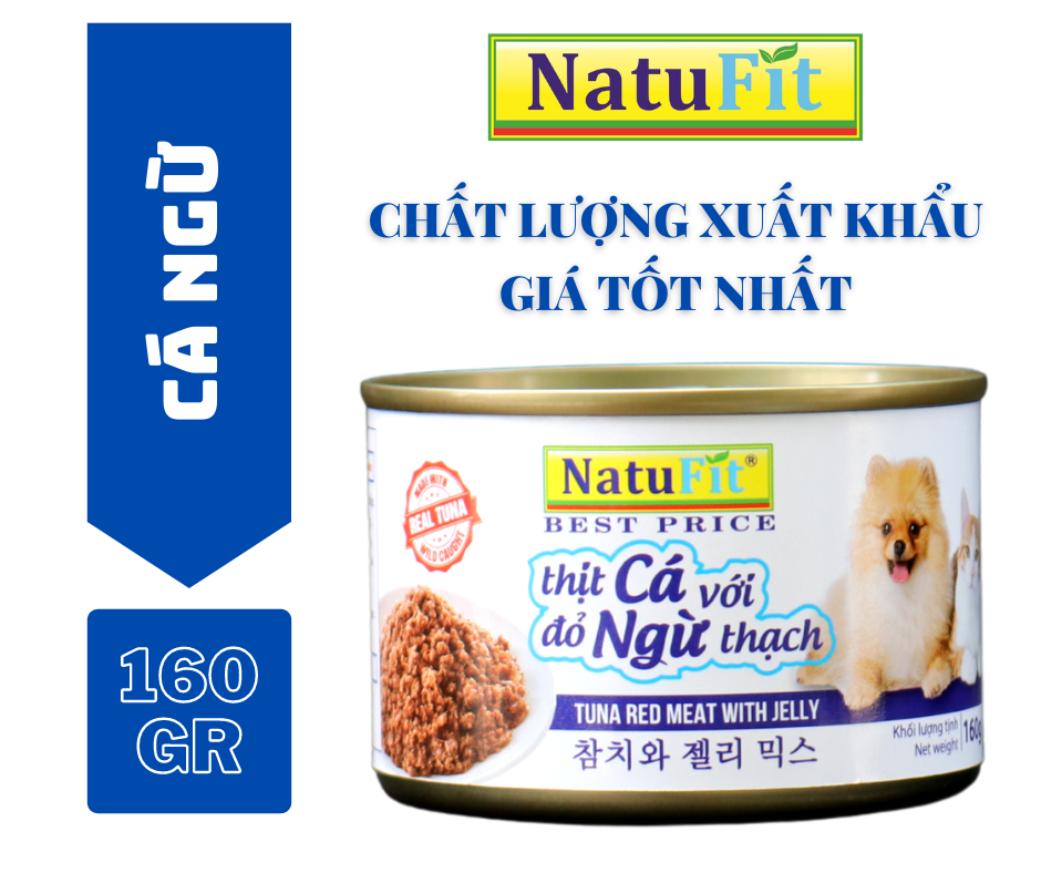 Thức Ăn Chó Mèo Pate NATUFIT Hộp 160gram