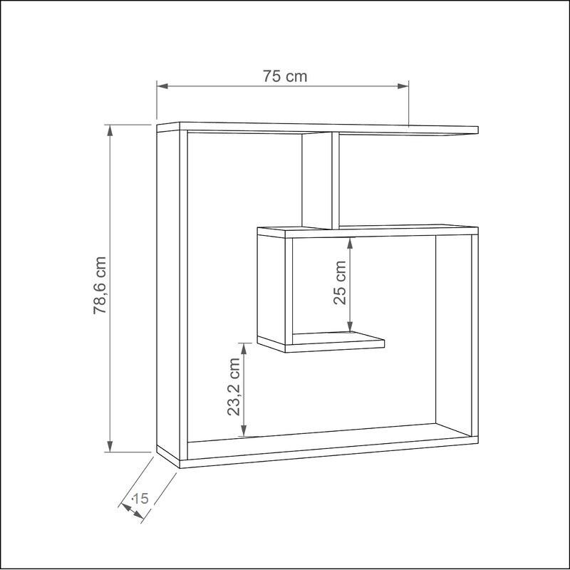 Kệ gỗ treo tường hình Ô vuông xoáy kệ gỗ trang trí kệ gỗ tiện dung