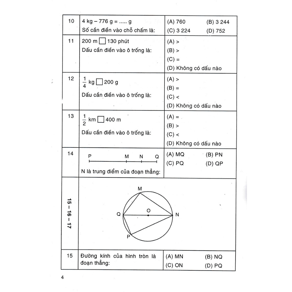 Sách - 500 Bài Toán Trắc Nghiệm 4 - HA