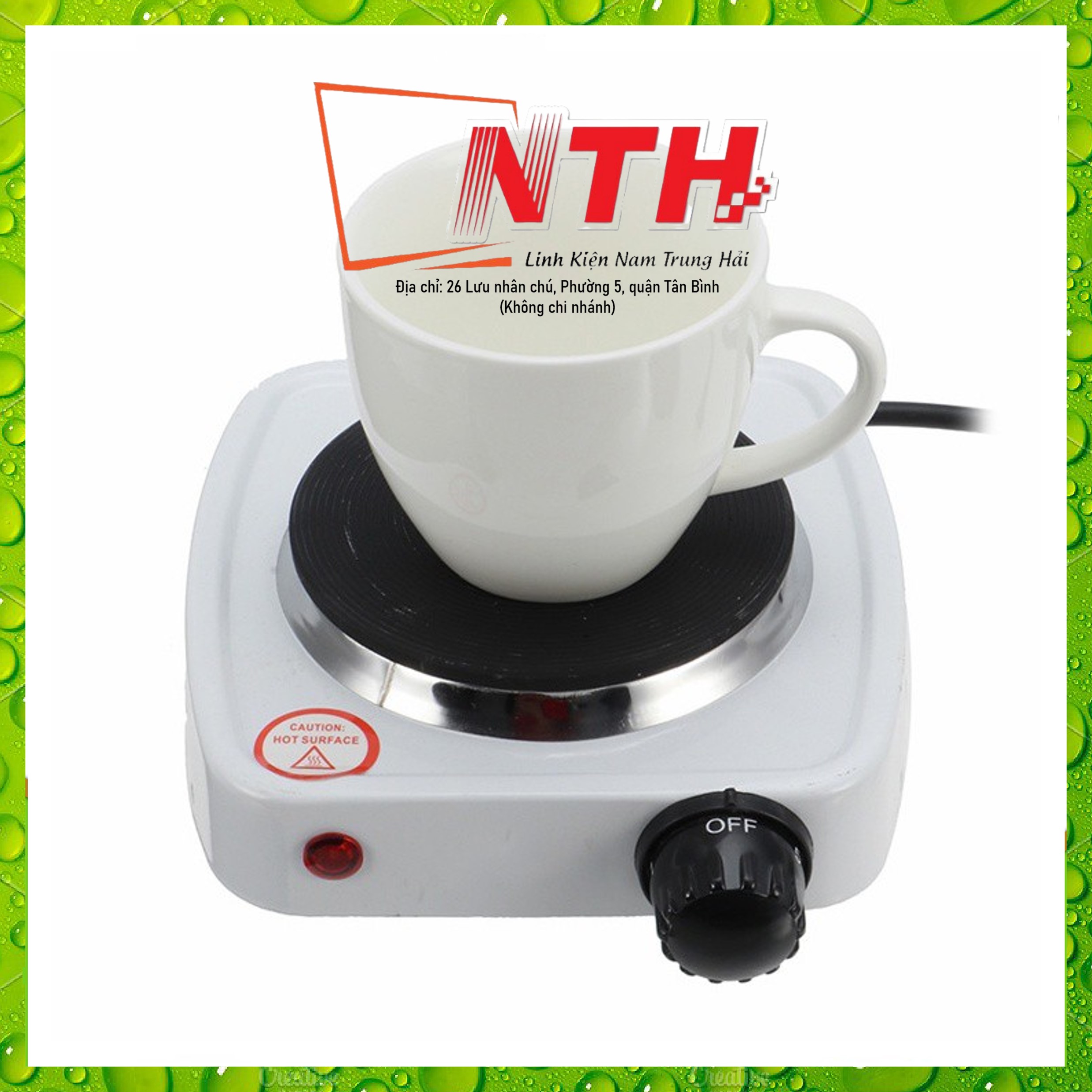 Bếp Điện Gia Dụng Hot Plate Làm Nóng Cafe, Nấu Đa Năng 1000W JX-100A