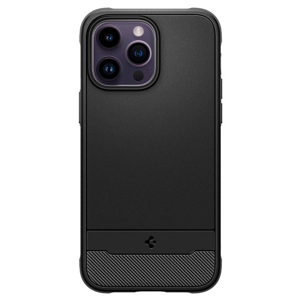 Ốp lưng Spigen Rugged Armor MagFit Black cho iPhone 14 Pro Max - Thiết kế mỏng nhẹ,hỗ trợ sạc không dây, chống sốc, bền bỉ, viền camera cao - Hàng chính hãng