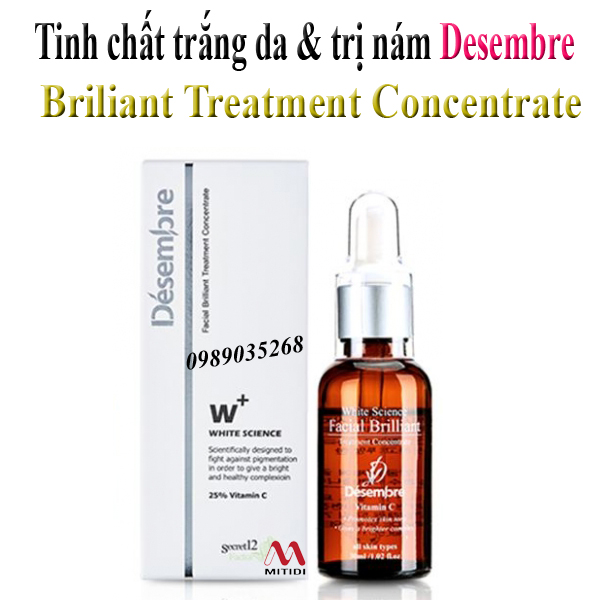 Tinh Chất Cô Đặc Dưỡng Trắng Desembre White Science Facial Brilliant Treatment Concentrate