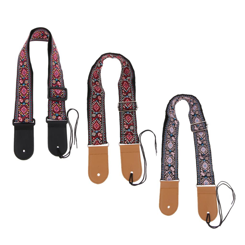 Adjustable Guitar Strap with Pick Holder for Acoustic Electric Guitar Bass Parts