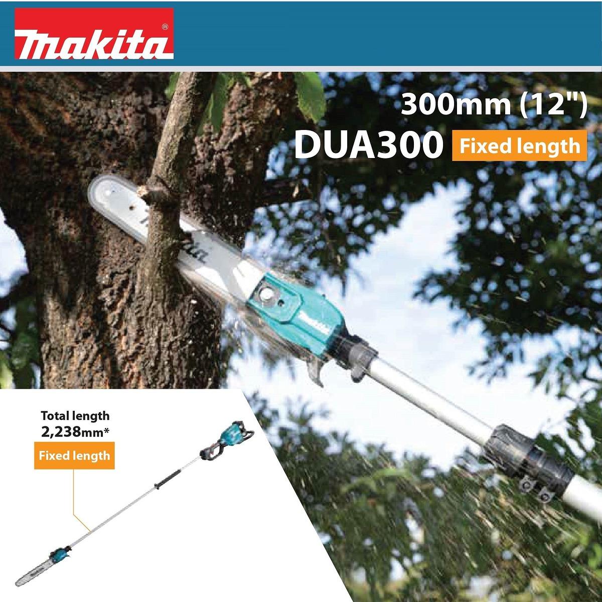 MÁY CƯA CÀNH TRÊN CAO DÙNG 18V X2 300MM  2238MMBL MAKITA DUA300ZB KHÔNG KÈM PIN VÀ SẠC - HÀNG CHÍNH HÃNG