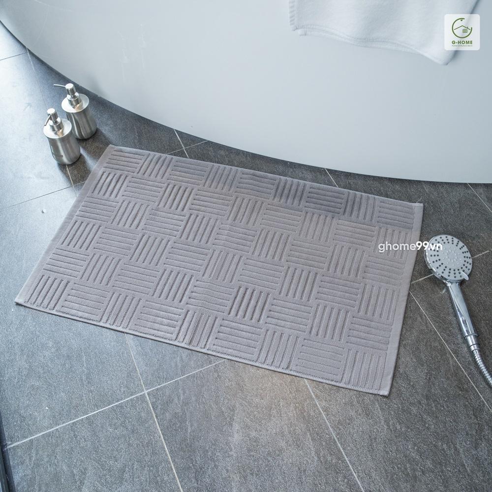 Thảm lau chân sợi vải cotton cao cấp Ghome, thảm cửa, thảm nhà vệ sinh chống trượt thấm hút nước cực tốt TC22M1