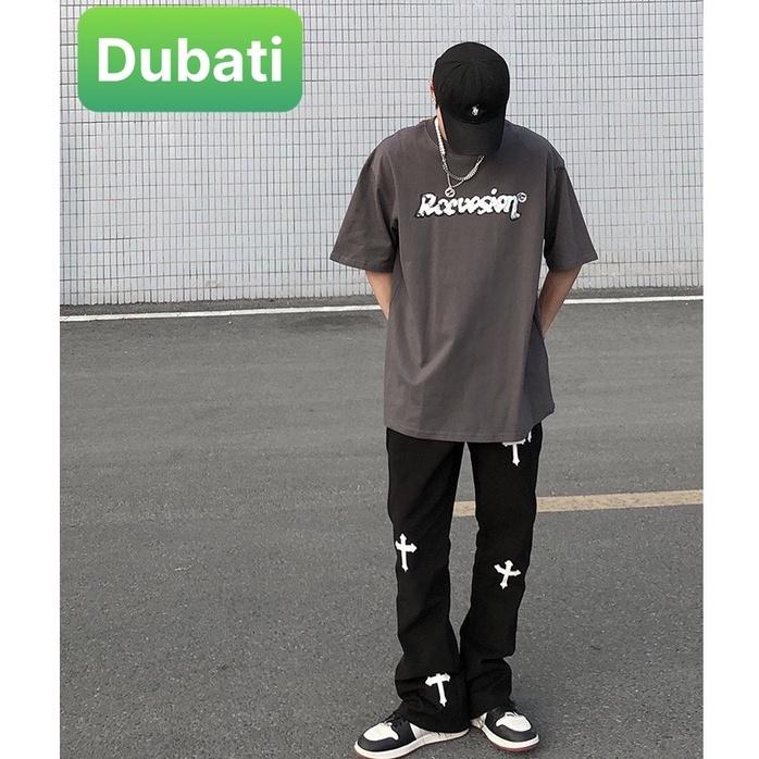 QUẦN BAGGY JEAN NAM CHẤT BÒ ĐEN THÊU THẬP GIÁ KIỂU HÀN QUỐC SEOUL BD-1285 PHONG CÁCH SÀNH ĐIỆU - DUBATI FASHION