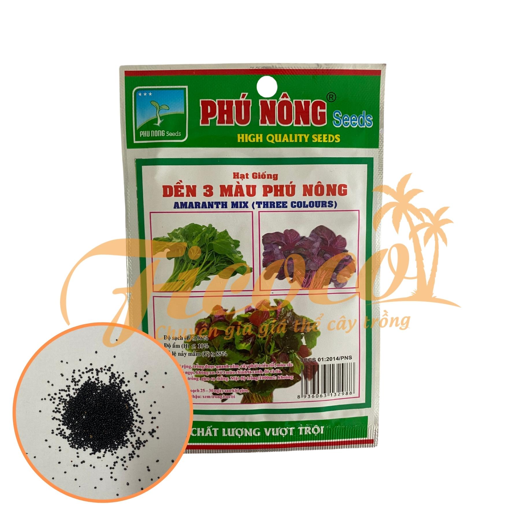 HẠT GIÓNG DỀN 3 MÀU PHÚ NÔNG