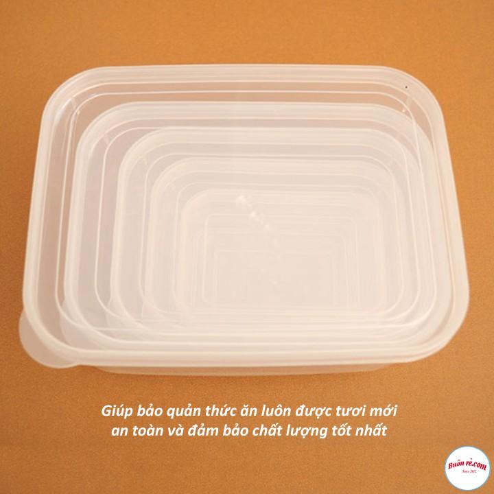 Bộ 5 hộp trữ đồ đông-hộp nhựa đựng thức ăn lạnh bầu Song Long dễ dàng sử dụng br00312