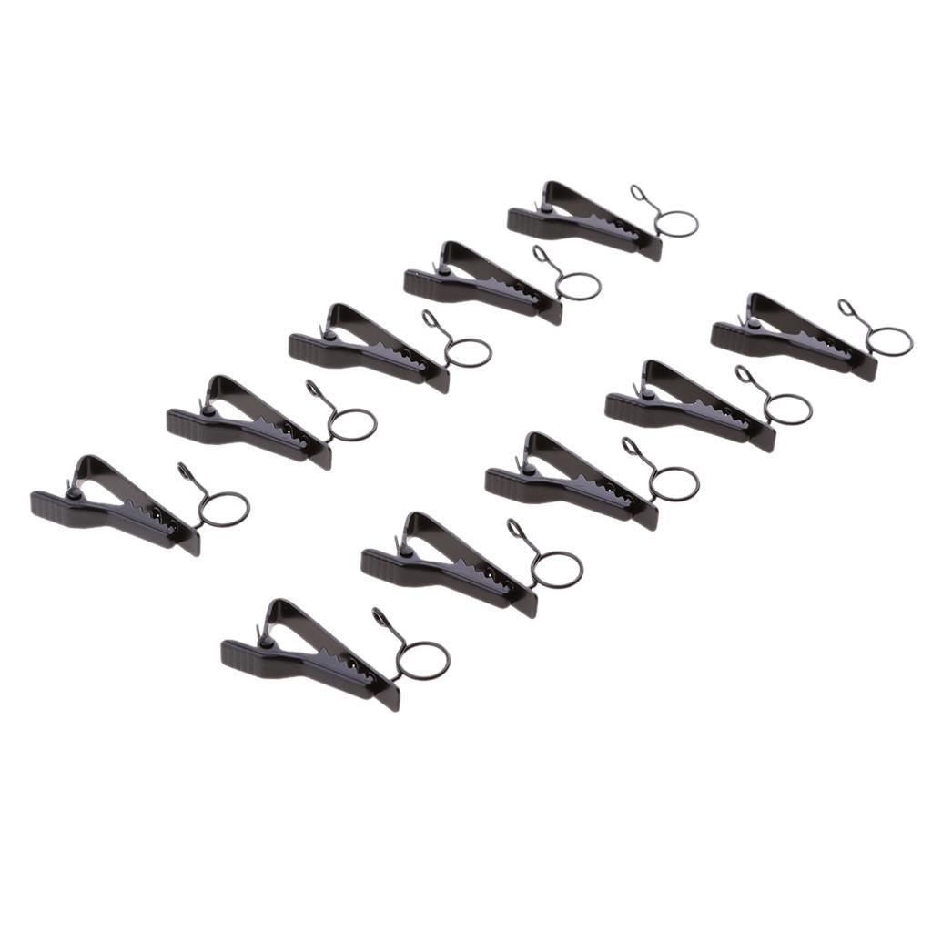 20xPortable Micr -type Lapel Tie Lavalier Mic Metal Clip Rack 8mm+10mm