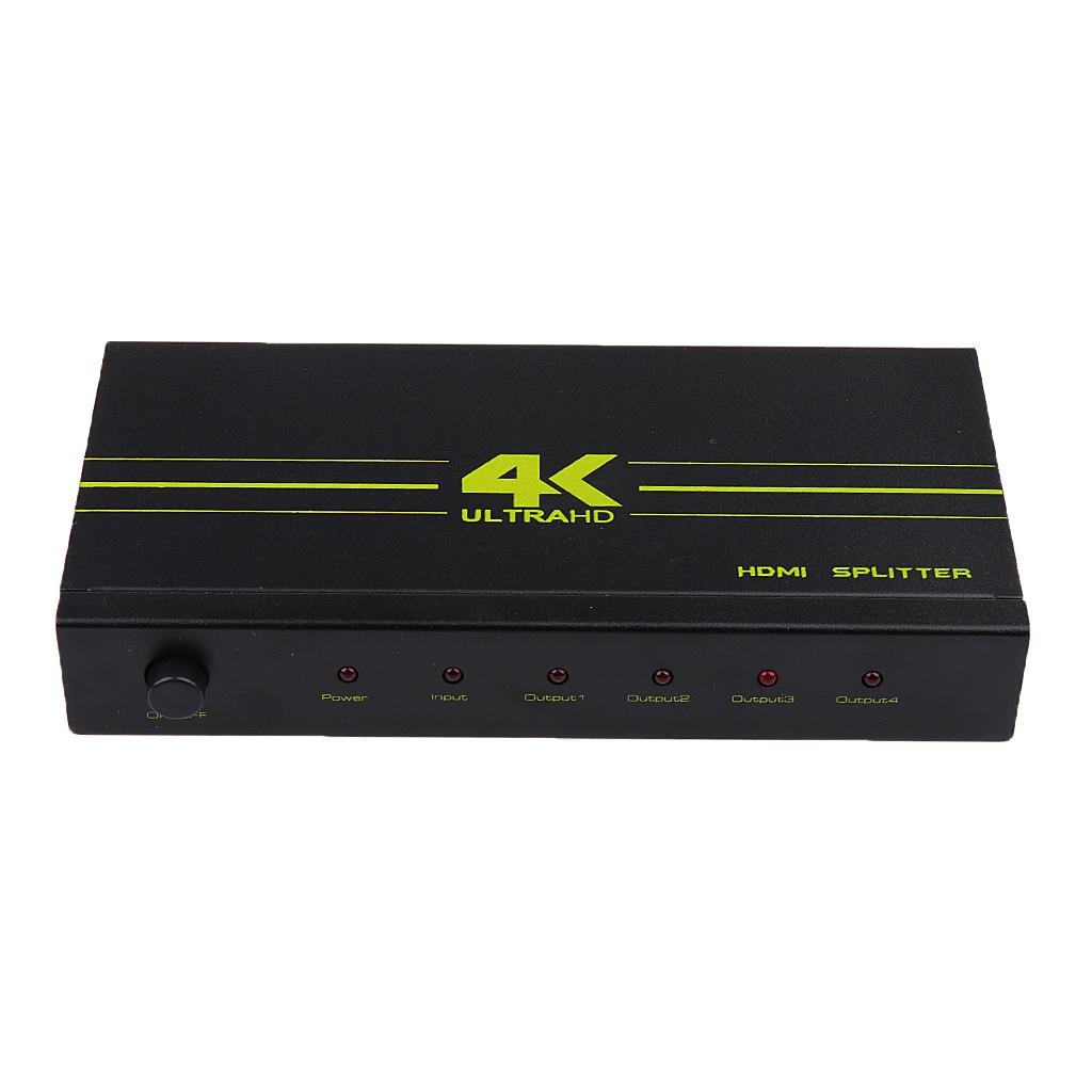 1 in 4 Out HDMI Splitter Amplifier HDCP 1080P Full 3D Display For HDTV DVD