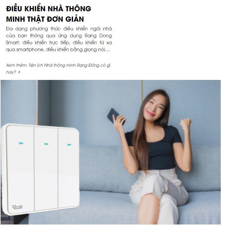 Công tắc thông minh Rạng Đông điều khiển từ xa qua wifi Model CTC.WF